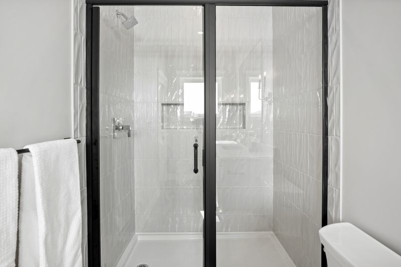 Sleek Black Framed Shower